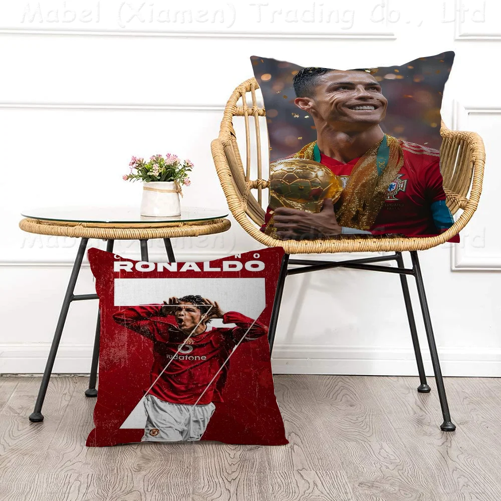 Portugal Super Football Star CR7 Cristiano Ronaldo Pillowcase Toon Gift Cushion Cover Bedroom Sofa Chair Seat Decor Pillow Case