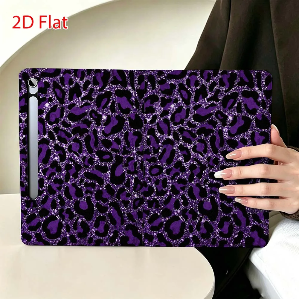Purple Polka Dot Pattern For Samsung Galaxy Tab S11 S10 S9 S8 S7 S6 A9 A8 A11 Lite FE Plus Pen Tray Tablet Case Soft