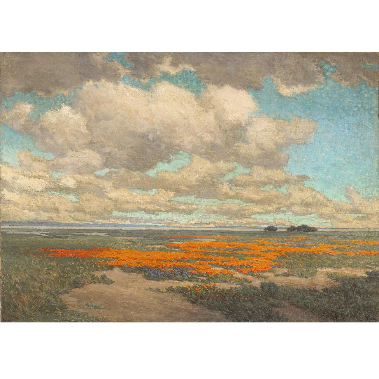 

Granville Redmond paintings,A Field of California Poppies,Handmade landscape oil painting on canvas,Home decoration picture