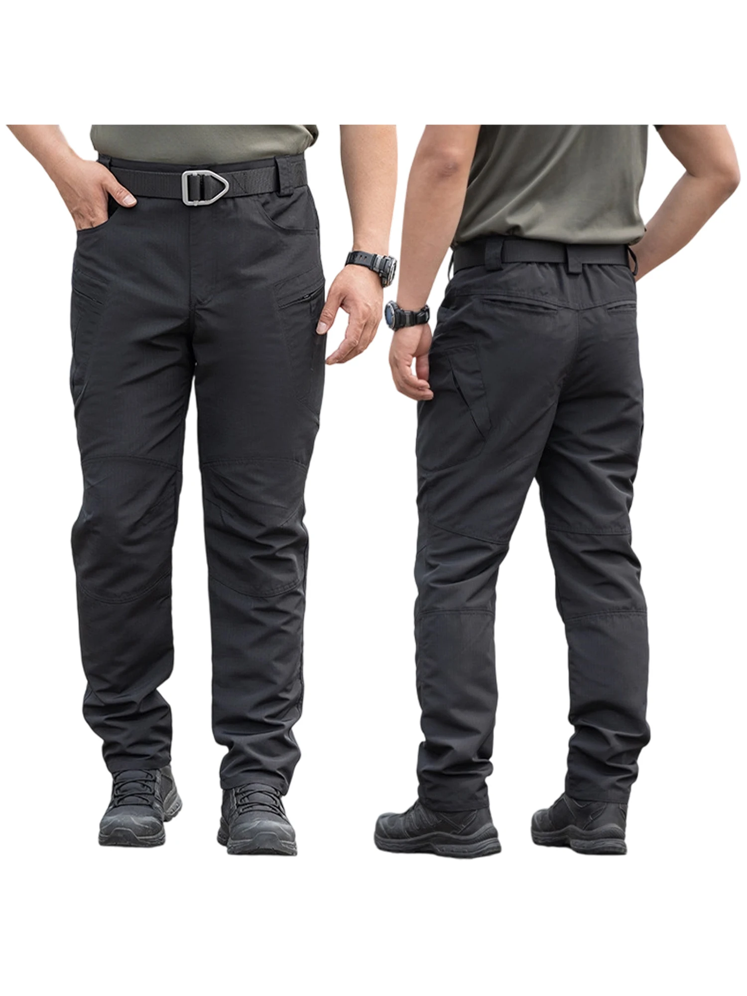

Стильные мужские брюки-карго с несколькими карманами. Легкие и прочные рабочие брюки однотонных цветов для повседневной носки.