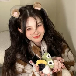 Cute Cat Ear Hair Clip Girl Plush Cat Ears Hair Clip 3D Plush Rabbit Hair Accessories Korea Simple Girl Headdress