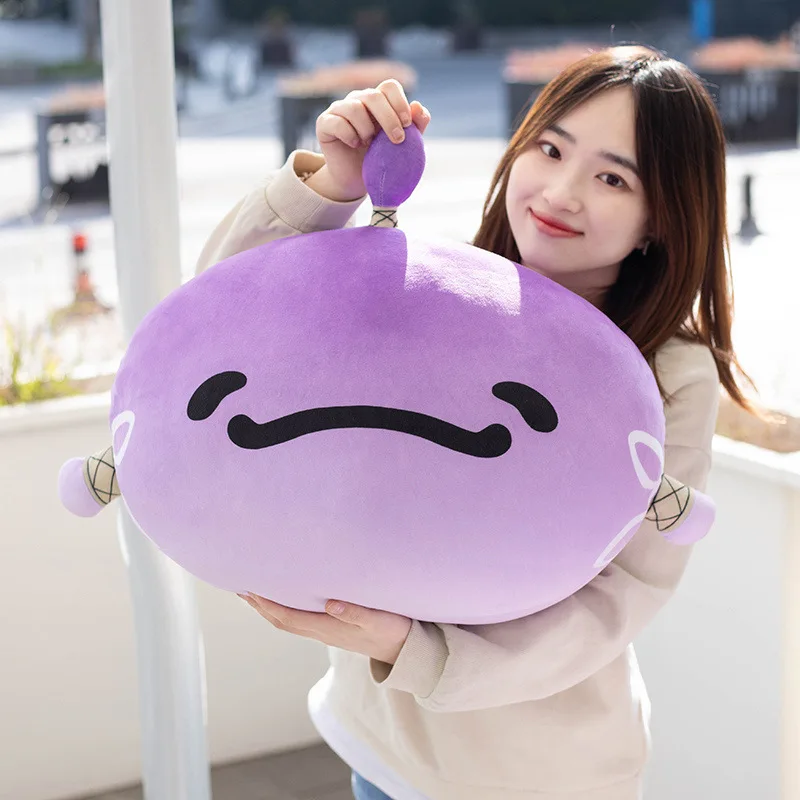 Genshin Dolly Mount Throw Pillow Thunder Elemental Slime Plush Toy The Spirit Of The Lamp Action Figure Eye Of God Purple Elf