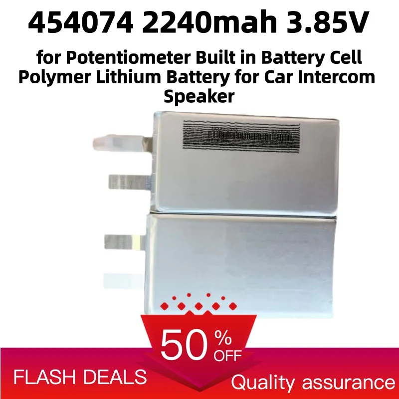 454074 2240mAh 3.85V for Potentiometer Built in Battery Cell Polymer Lithium Battery for Car Intercom Speaker