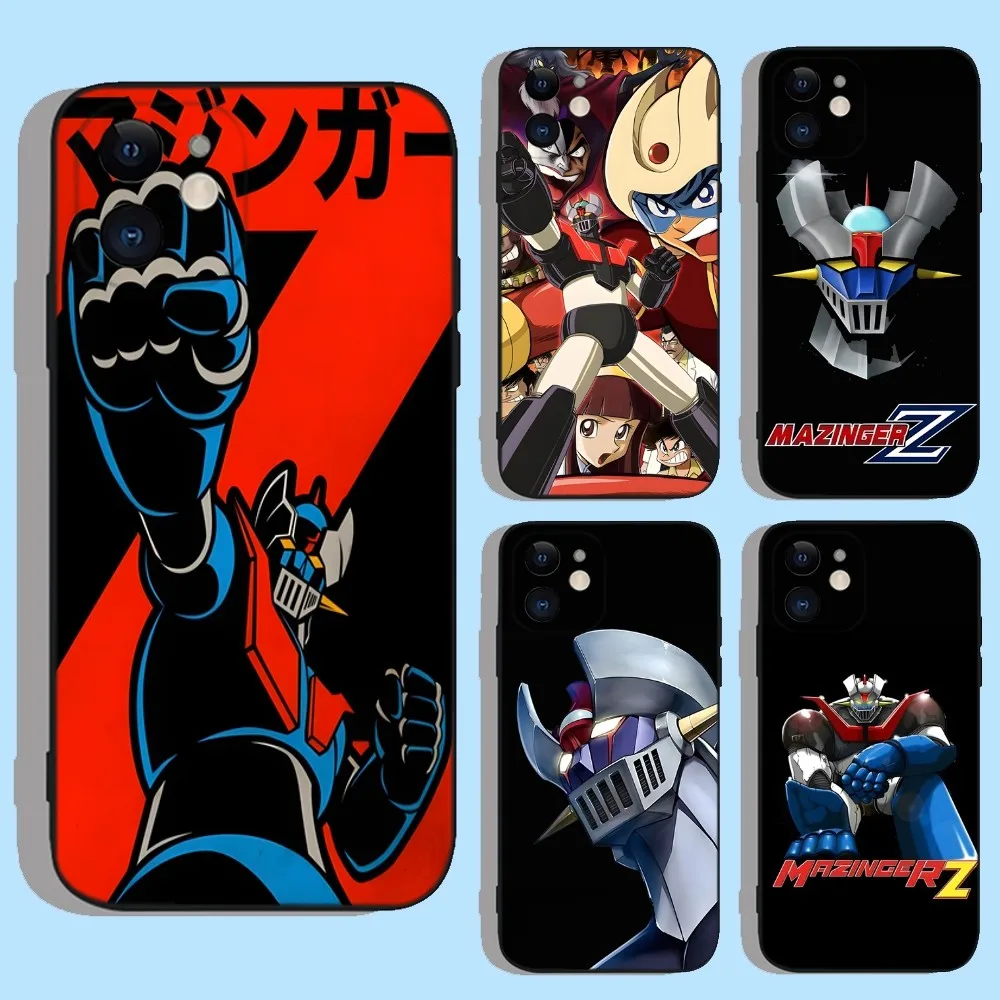 M-Mazinger Z Manga  Phone Case For Apple iPhone 15,14,13,12,11,XS,XR,X,8,7,Pro,Max,Plus,mini Silicone Black Cover