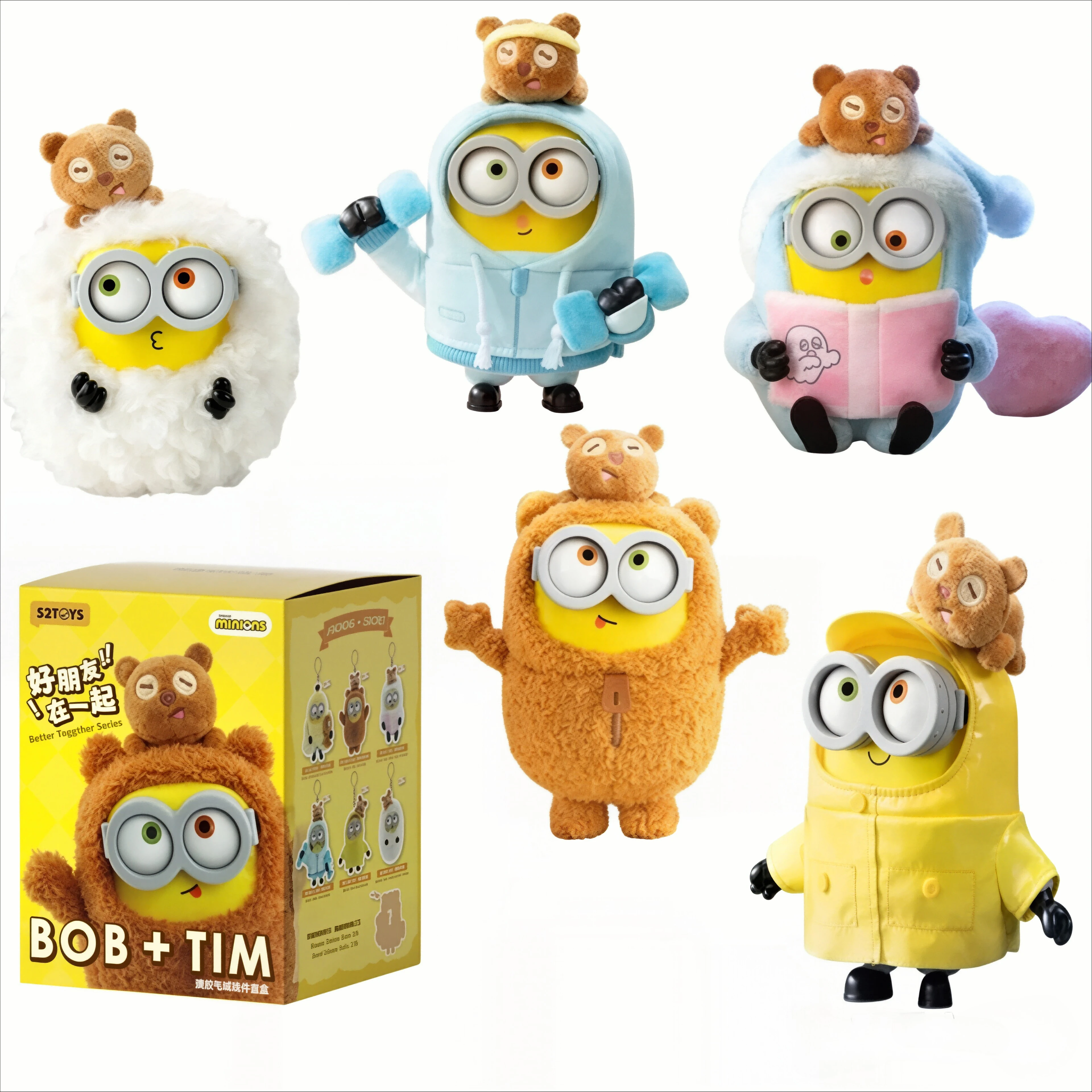52TOYS Bob&Tim Minions Better Together Blind Box Cute Doll Keychain Ornament Trendy Figure Toy Mystery Box Surprise Gift Fans - view 5