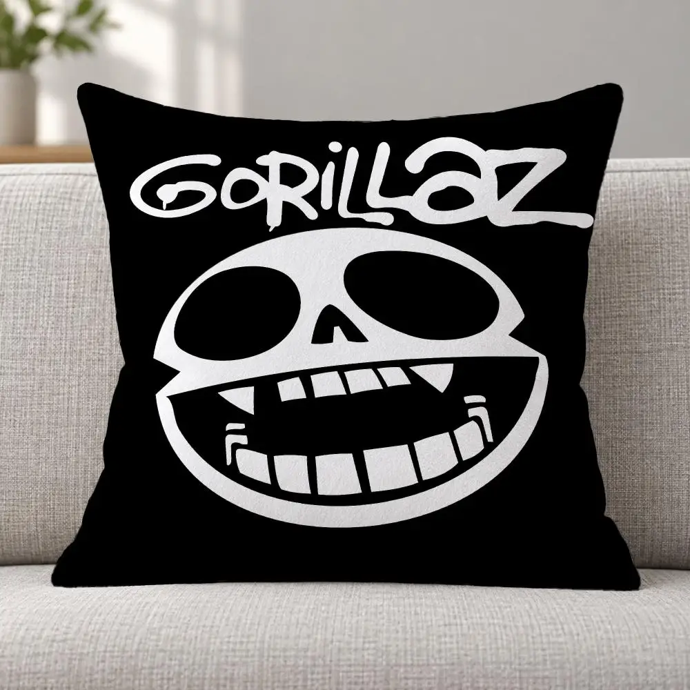Music Alternative G-Gorillaz Cushion Cover Soft Plush Decorative Sofa Bedroom Living Room Car Dorm Home Decor Gift