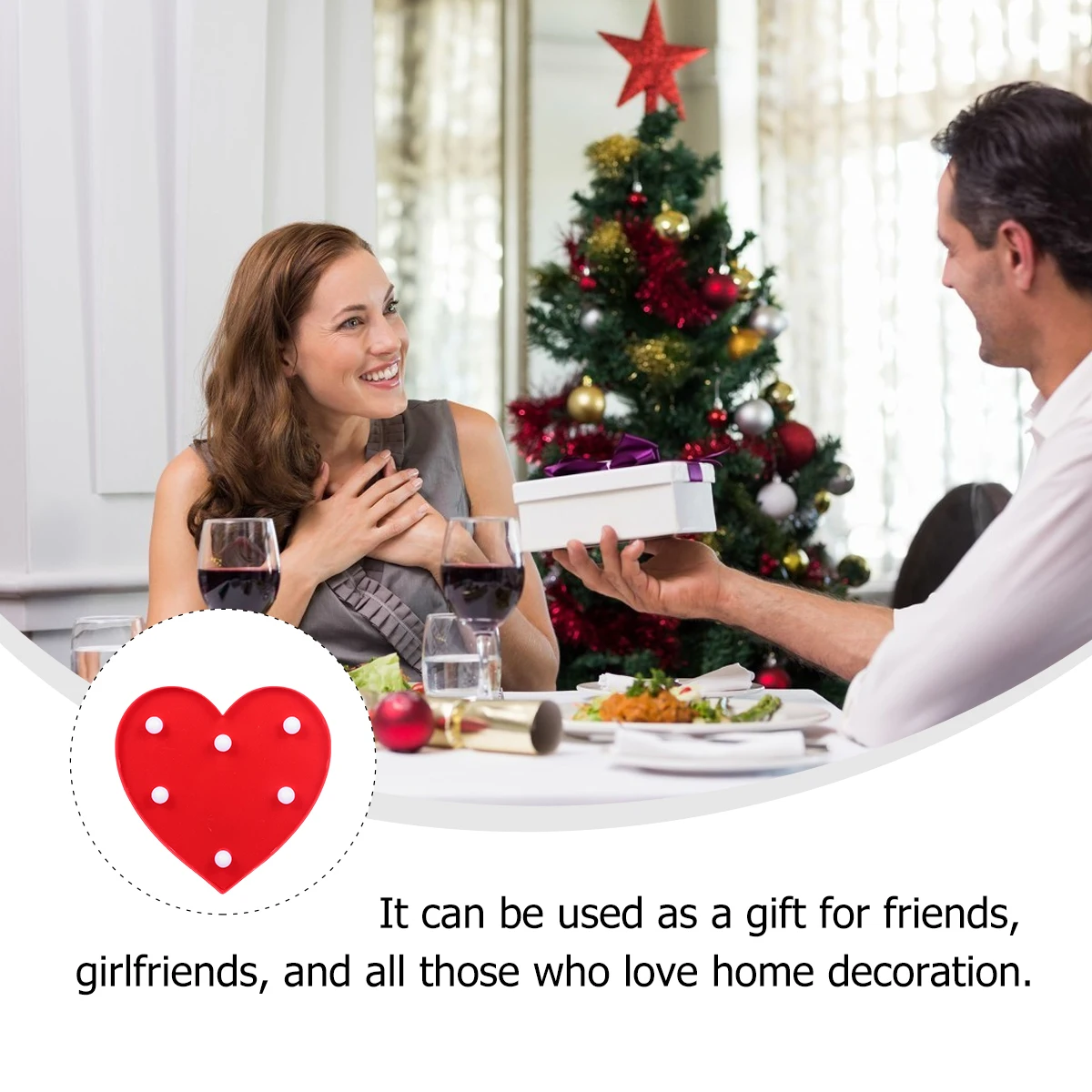 

LED Heart Wedding Prop Night Light PVC Pink Decorative Lamp for Home Wedding Party Reusable Safe Desktop nament