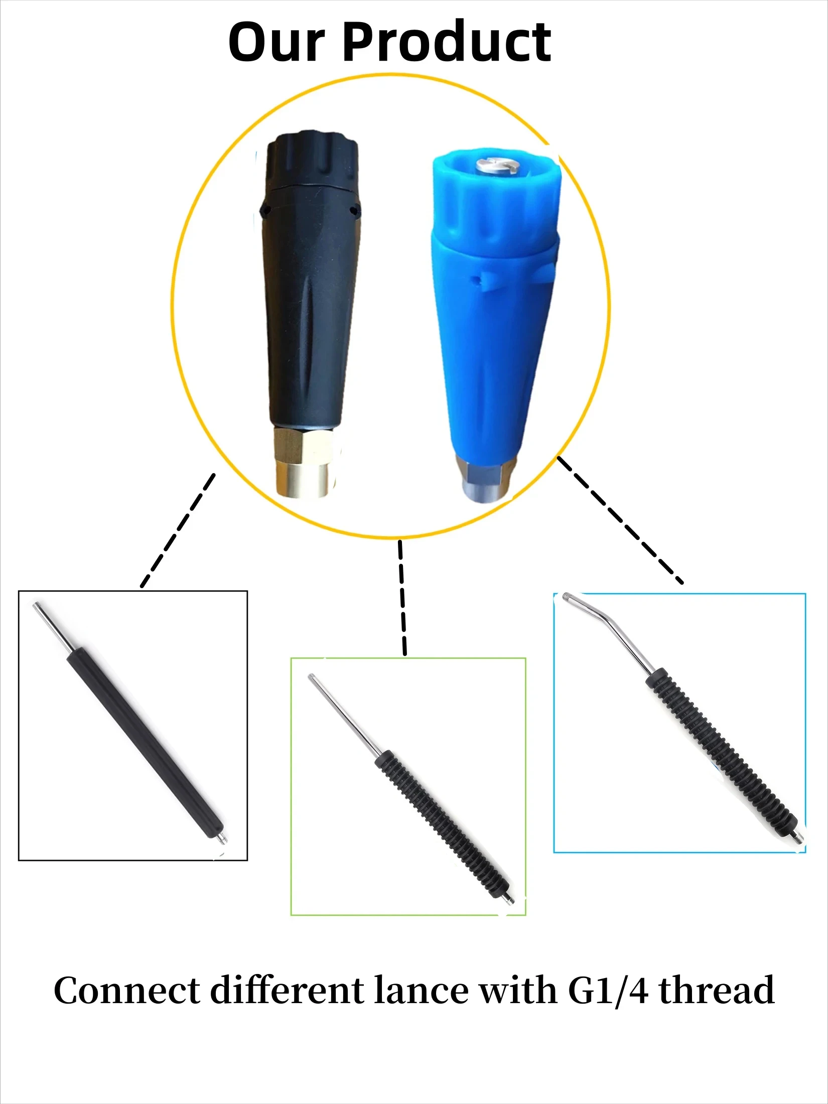 Automatic Car Wash Tool ST-75 G1/4 Inlet Foam Nozzle With 1.2mm Orifice Suitable For Outdoor Pressure Washer