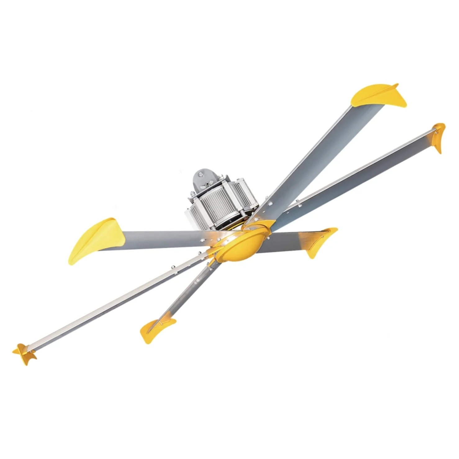PMSM HVLS Fan Controller 8 ft PMSM Cow Fans HVLS for Cow House Horse Barn Air Cooling and Circulation Industrial Big Ceiling Fan