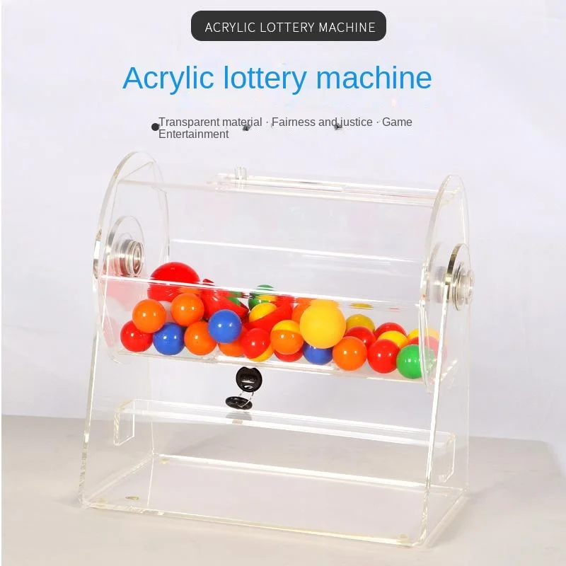 

1Pc Portable Event Transparent Lottery Draw Box Acrylic Lottery Draw Ball Lottery Paper Large Event Fair Lottery Draw Box