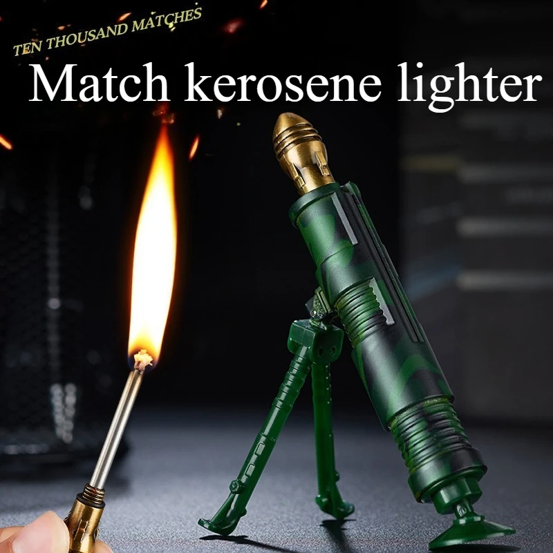 

New Cigar Igniter Portable Lighter Windproof Open Flame Metal Lighter and Smoking Accessories Men's Gift
