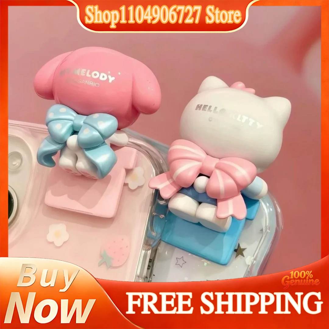 

Hello Kitty Bow Sweetheart Series Lying Mini Bean Peripheral Trendy Toys Mini Grain Cute Doll Phone Sticker Ornament Girls Fans