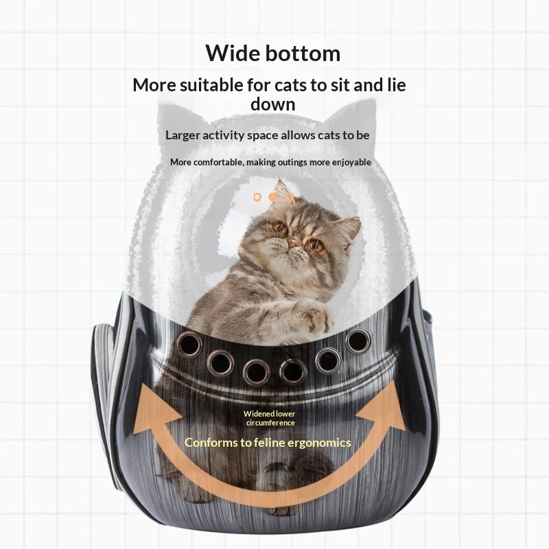Mochila transportín doble correa para perros y gatos transpirable - imagen 3