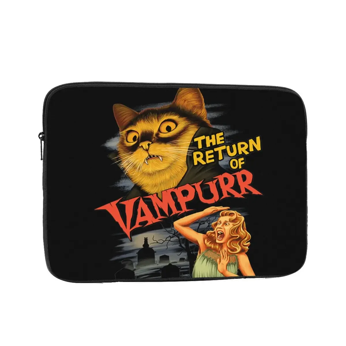 Cat The Return Of Vampurr Laptop Bag Case 10 12 13 15 17 Inch Notebook Liner Sleeve Horror Halloween Tablet Shockproof Case Bag