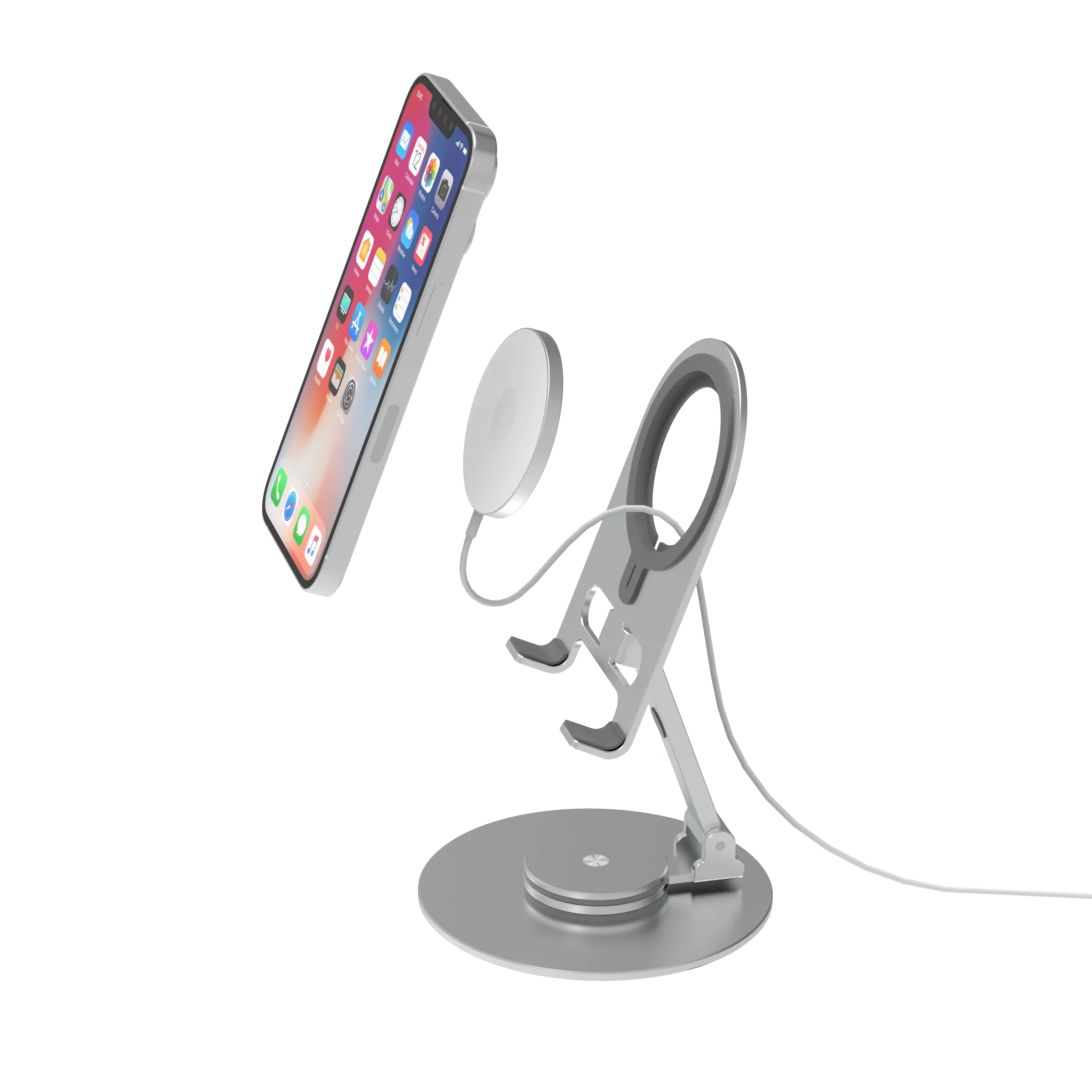 

3 in 1 Wireless Charger Stand for iPhone iWatch AirPods Magnetic Foldable Phone Stand Include Mag Safe Charger