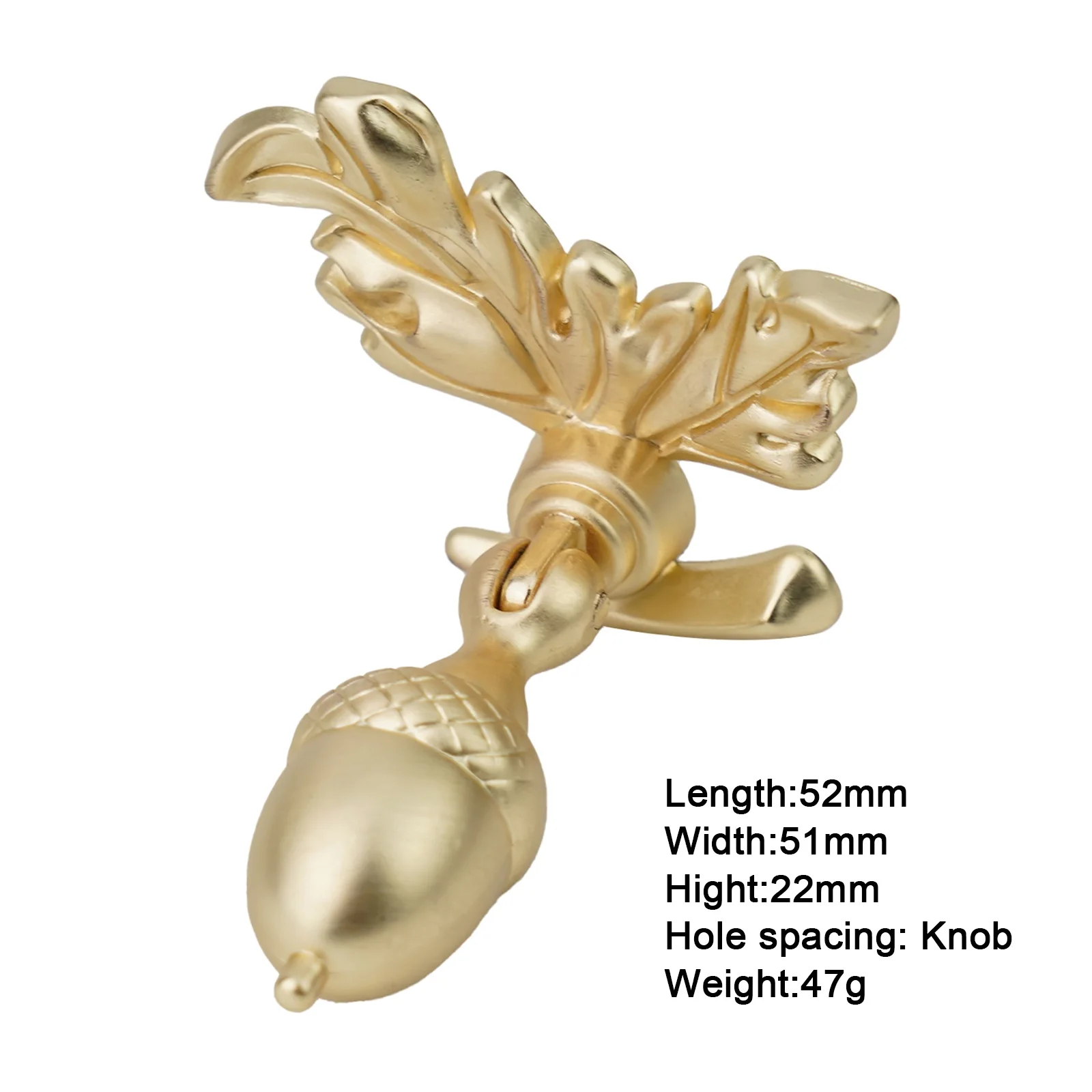 Acorn-Themed Drawer Knob Designed For Kitchen Cabinets And Bedside Drawers Constructed With Solid Zinc Alloy Material