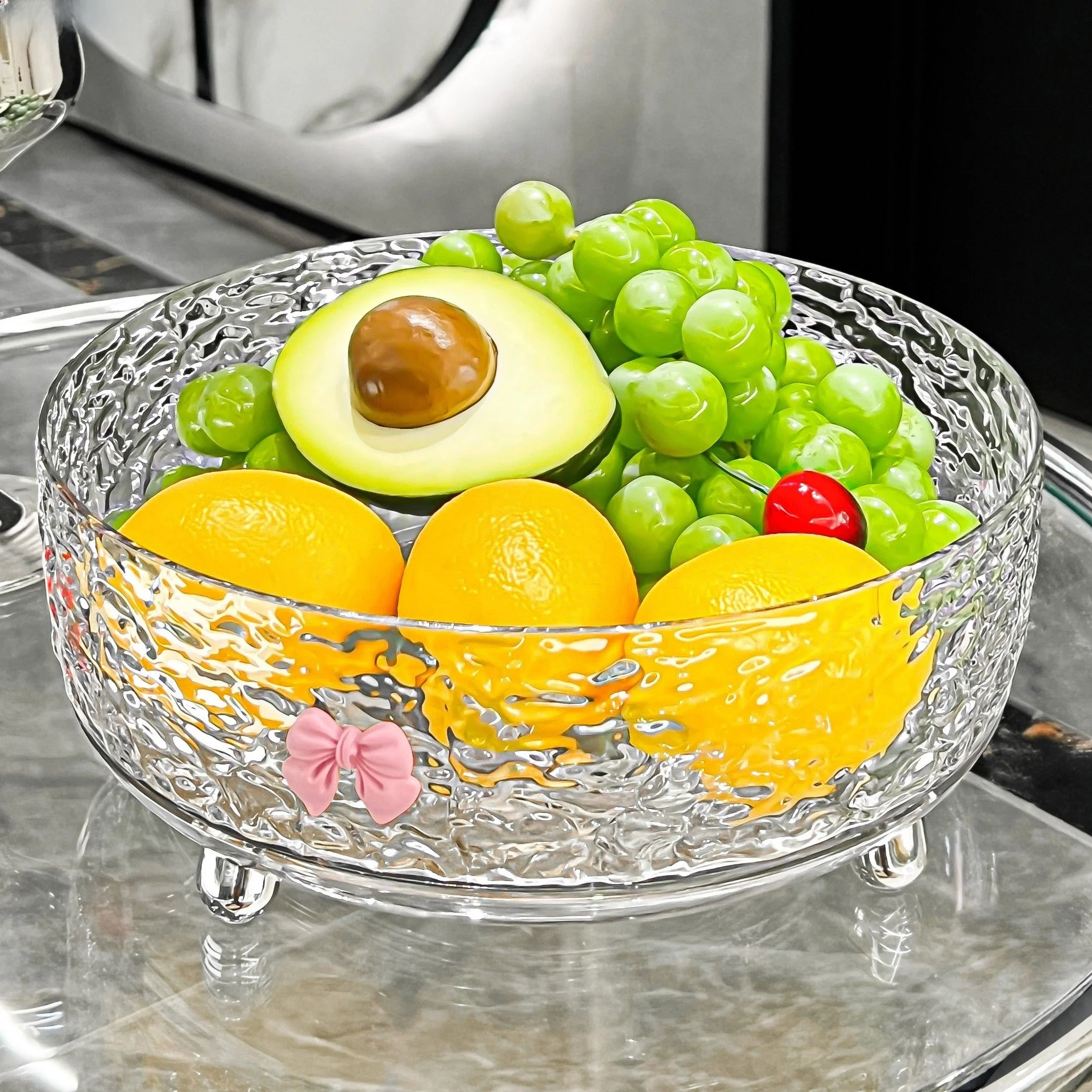 

Хрустальная фруктовница Ele для гостиной, поднос для чайного столика, коробка для закусок, конфет, сухофруктов, роскошный матовый скандинавский стиль