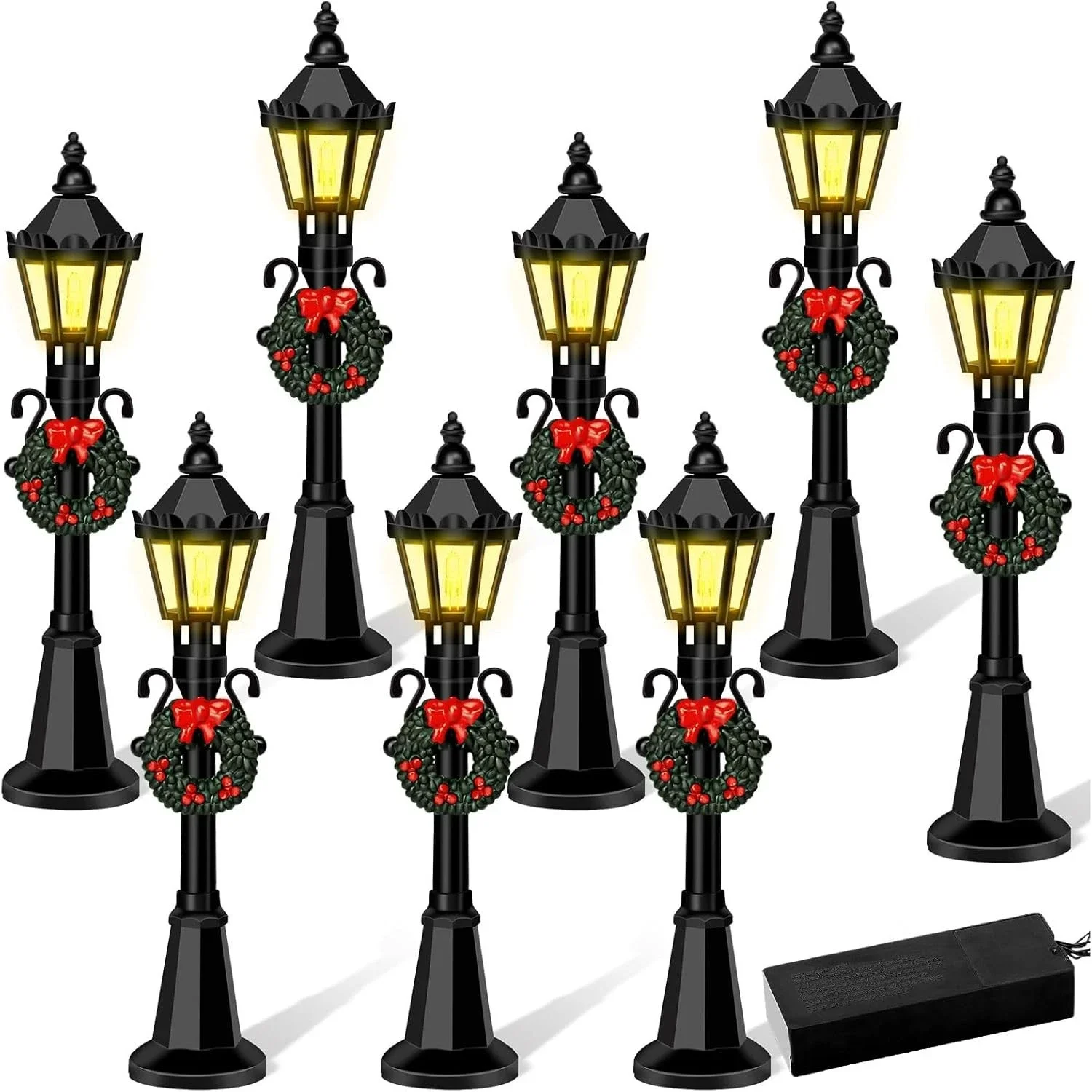 4Pcs/Set Mini Street Light Models Dollhouse Streetlight Micro-Landscape Fairy Garden Accessories Miniature Christma Street Light