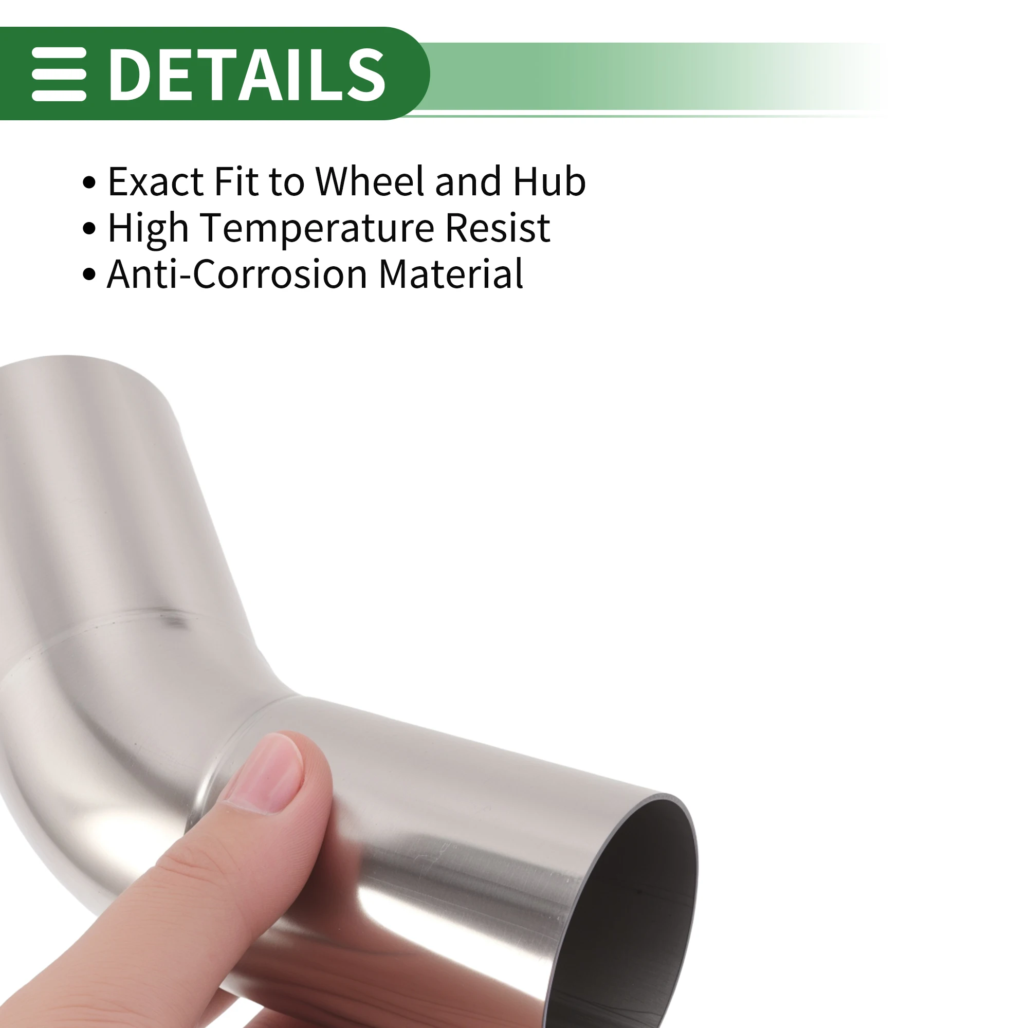 UXCELL 51mm 57mm 76mm 102mm OD Auspuff-Krümmerrohr T201 Edelstahl Universal 45 Grad Mandrel-Bend-Winkelrohr-Verbindung – Detail 7