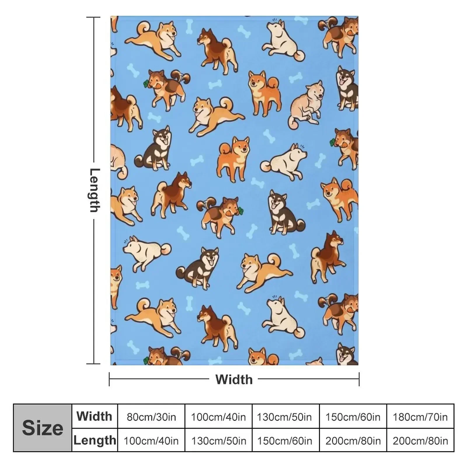 shibes in light blue Throw Blanket Luxury Designer Large Giant Sofa Soft Big Blankets