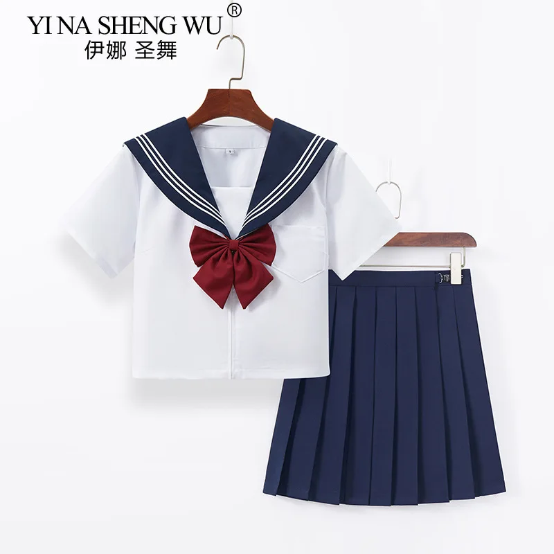 Japanese JK Uniform Orthodox Basic Style Sailor Suit Kansai Collar College Style Suit Cosplay School Students Clothing Uniform