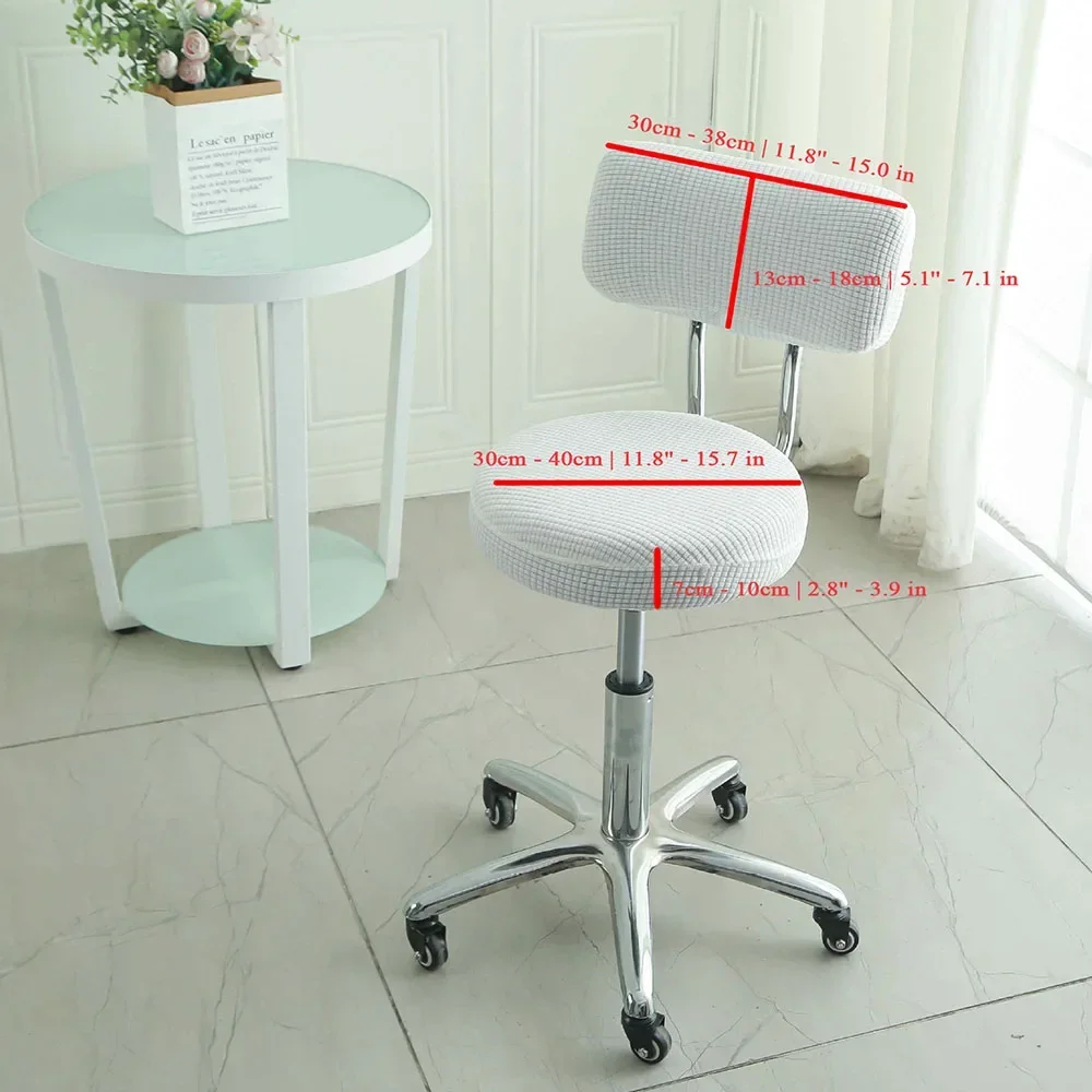 Bar Round Chair Backrest Cover All-inclusive Simple Stool Chair Back Cover Dustproof Swivel Protective Chair Home Decoration