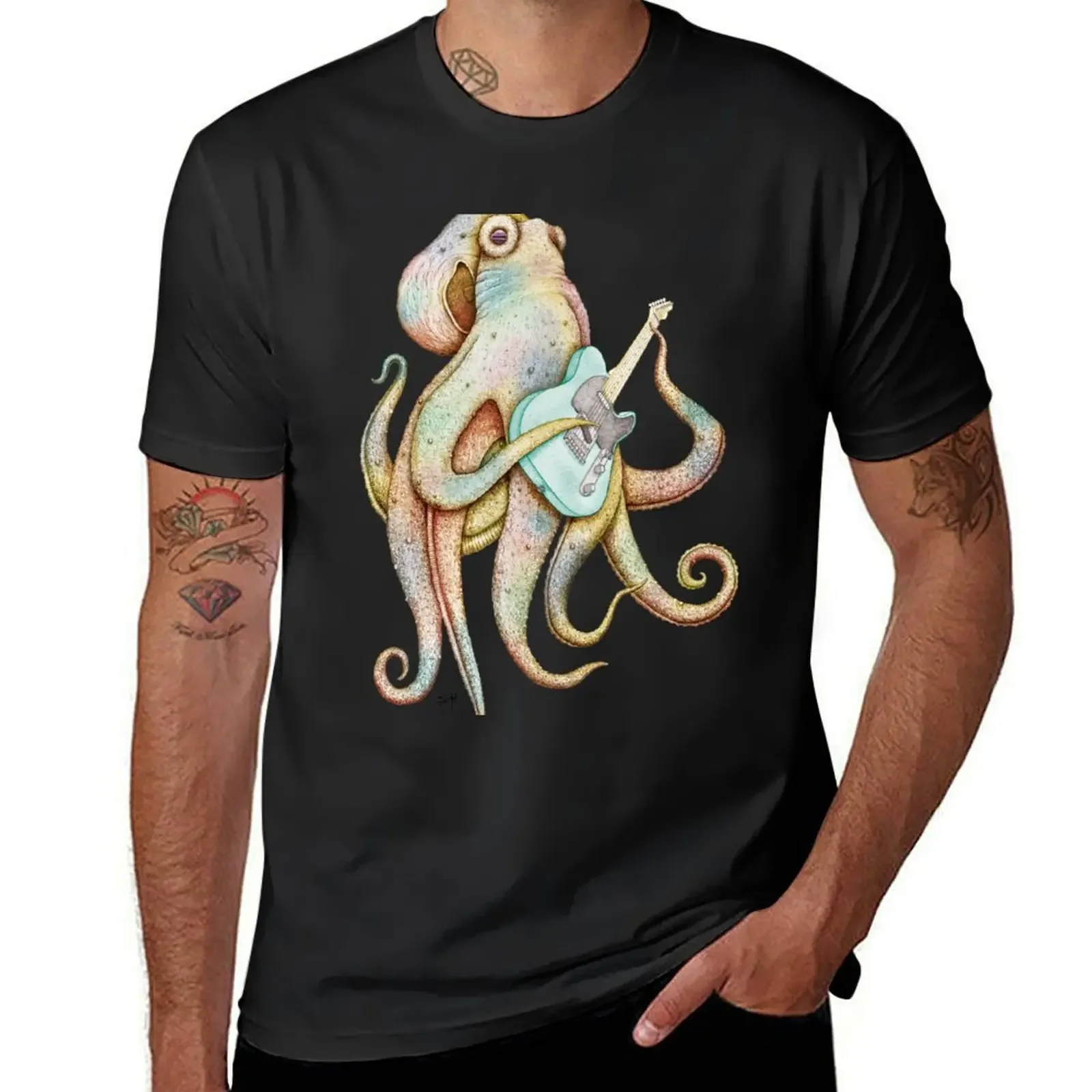 POLAH - the axe wielding Octopus (on Aqua) T-Shirt sports fans sweat customs design your own shirts graphic tee men