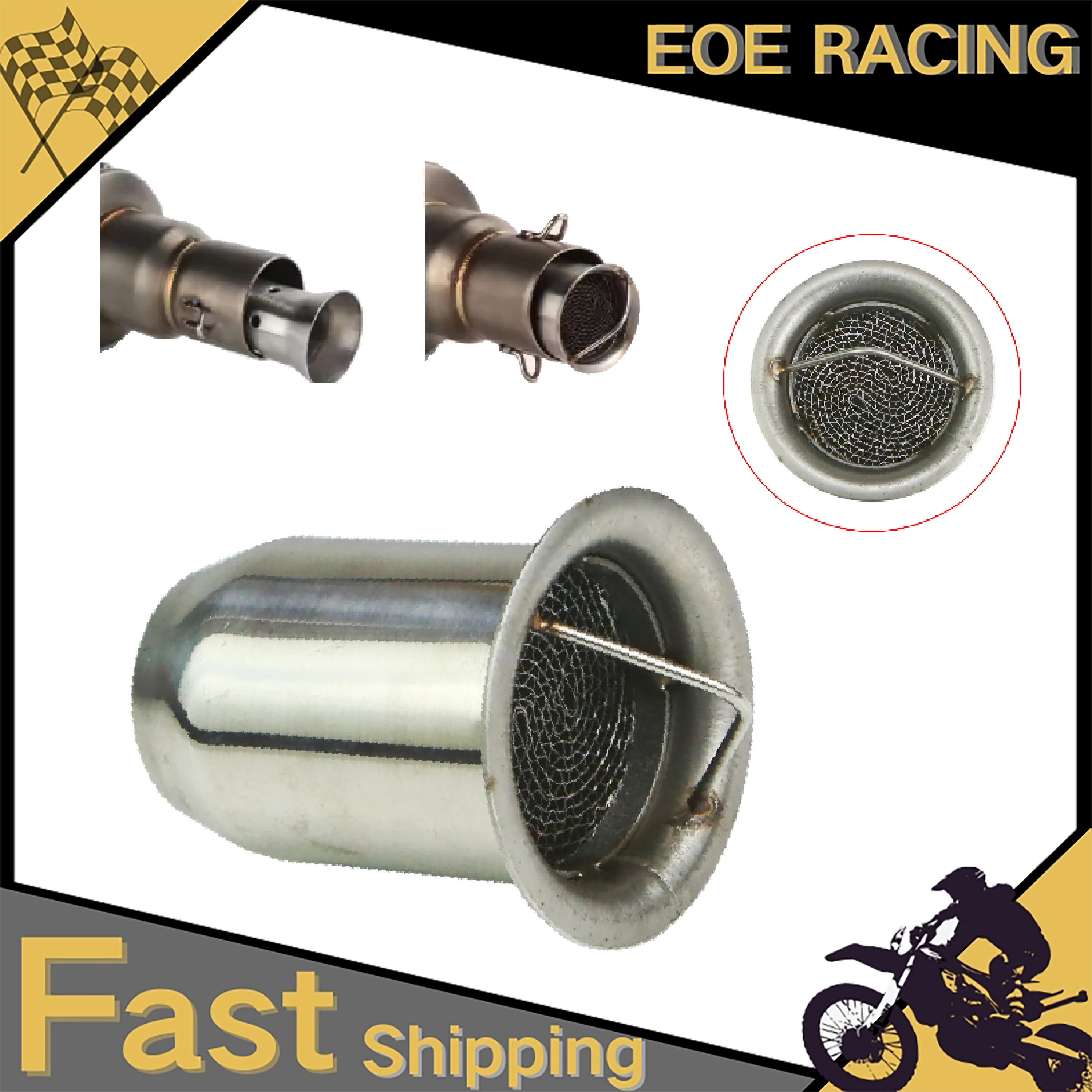 

60mm 51mm Slip On Universal Motorcycle Exhaust Exhaust Catalytic Escape Catalysts Silencieux Moto Muffler