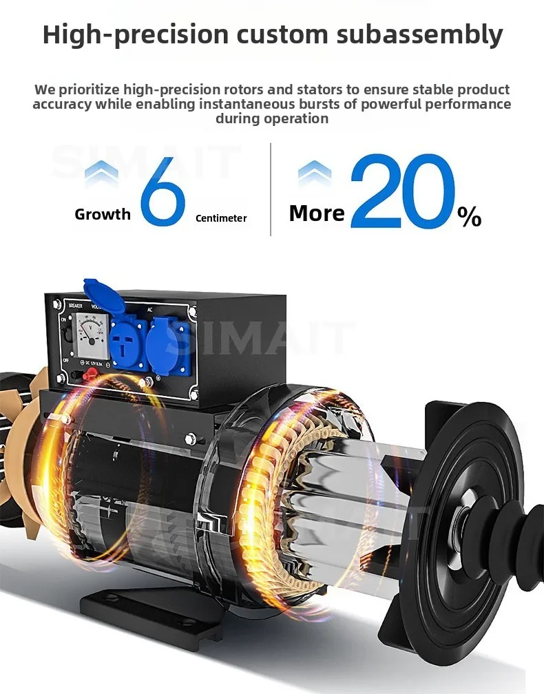 3KW/5KW 220V Single Phase  Generator Set | Pure Copper Household Quiet Power for AC Refrigerator