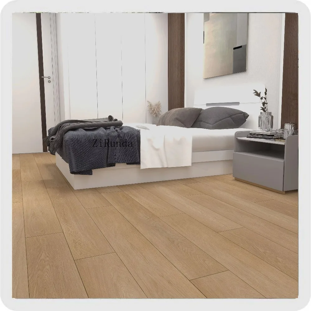 Version personnalisée du sol de carrelage imbriqué à grain de bois étanche et respectueux de l'environnement