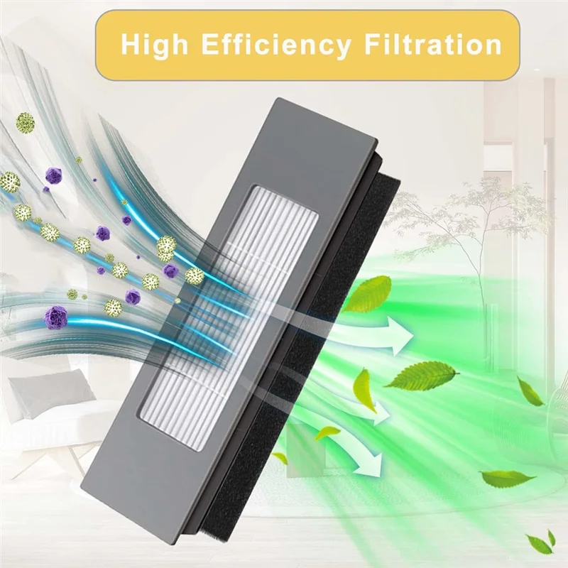 -ABPO جهاز آلي لتنظيف الأتربة فرشاة جانبية رئيسية فلتر Hepa ممسحة قماش كيس لجميع الغبار ملحقات لـ ECOVACS DEEBOT N10 N10 PLUS