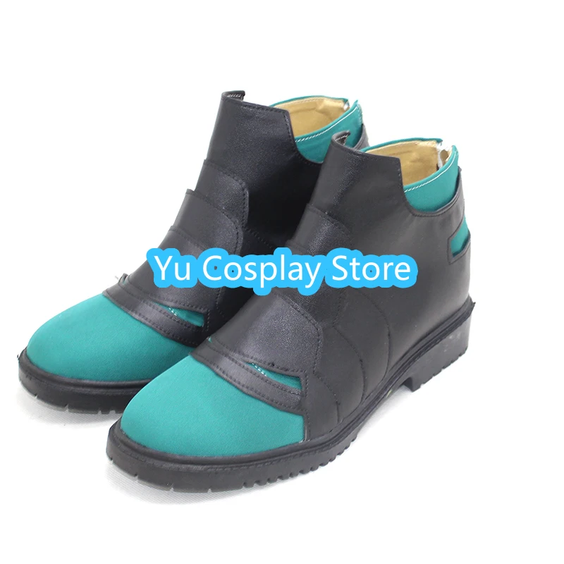 Midoriya Izuku Cosplay Shoes Anime Deku Cosplay Prop PU Leather Shoes Halloween Carnival Boots Custom Made