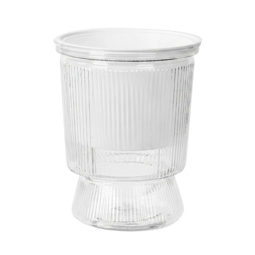 1pc Hydroponic Vase Shatterproof Plastic for Home Office Decor Self Watering Planter Clear Flower Pot Rose Lily Holder