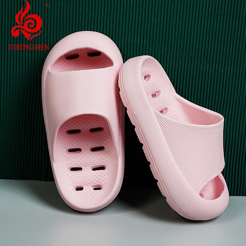 

STRONGSHEN Children's Slippers Bathroom Bath Quick-drying Non-slip Slippery House Slippers For Child