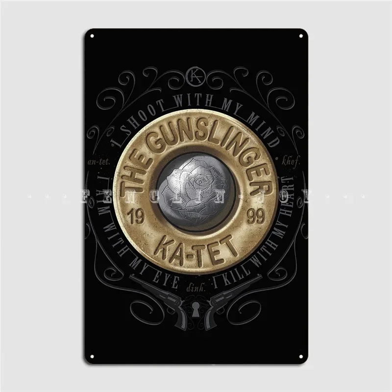 The Gunslinger Reborn Poster Metal Plaque Wall Mural Pub Garage Classic Plaques Tin Sign Posters