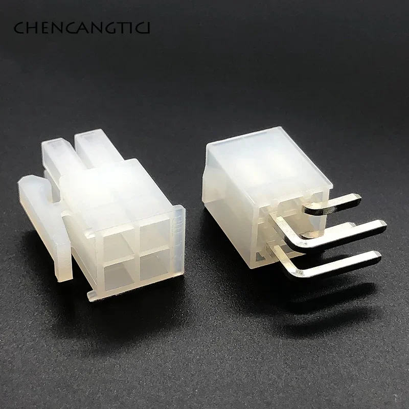 

1 Set 4 Pin Curved Needle Wire Terminal Electrical Connector 4.2 MM Socket Plug For PCB CPU Motorcycle Car 5569-4AW 5569 5557-4Y