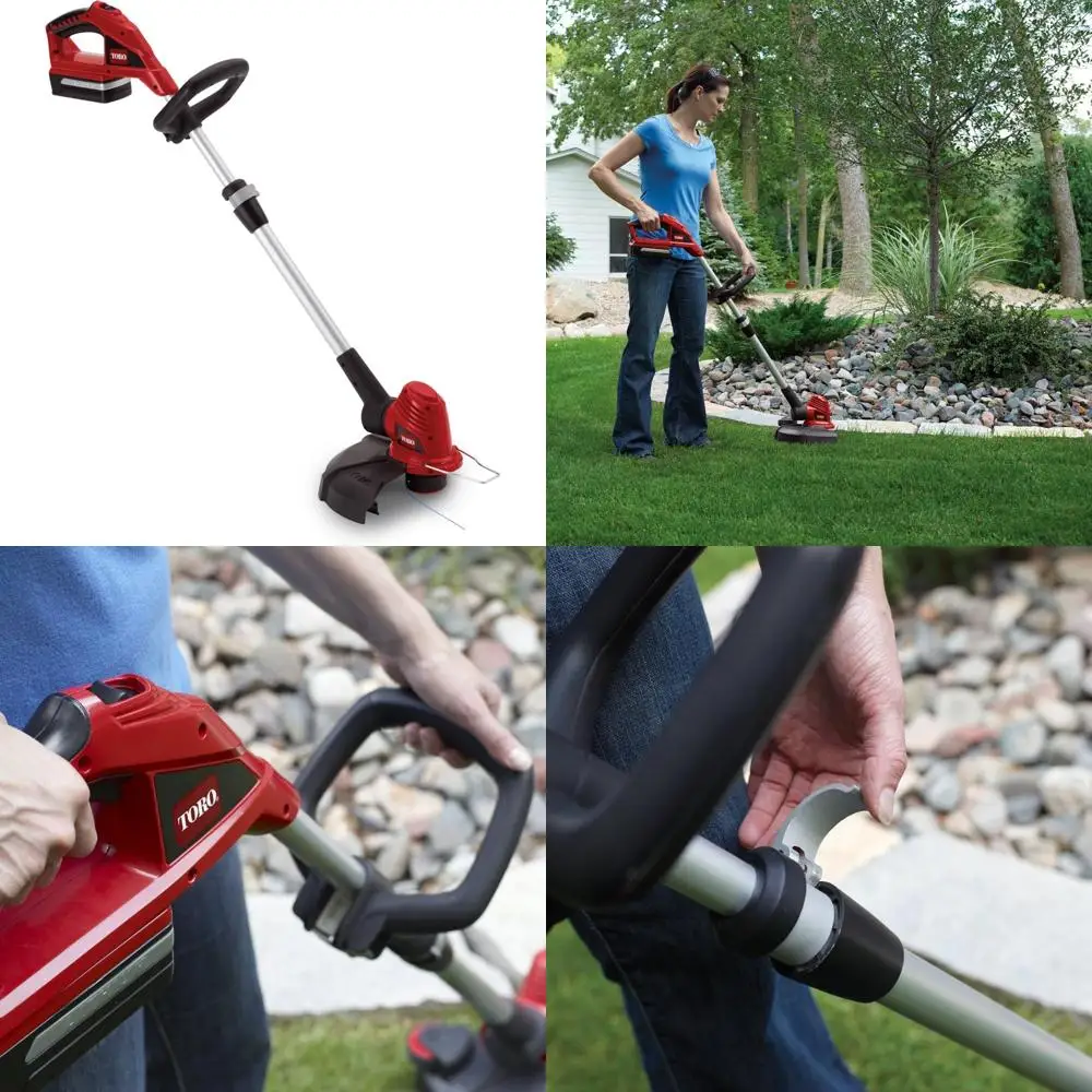 

Cordless 12-Inch 20-Volt Lithium-Ion Electric Trimmer and Edger with Long-Lasting Battery for Lawn Care