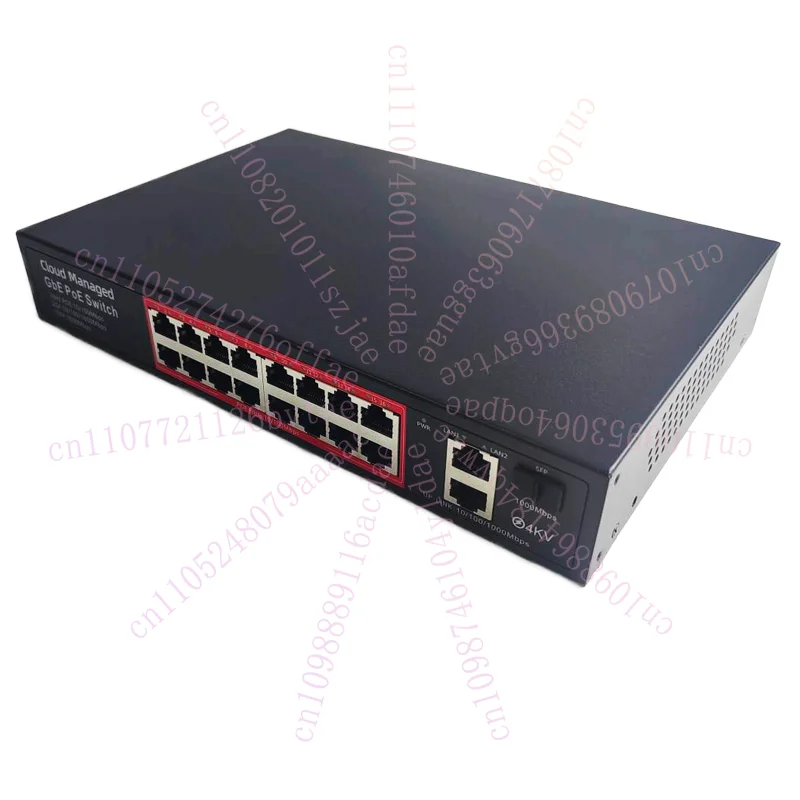 

Cloud-managed POE Switch 4/8/16 Port 48V Active POE Desktop 100/1000Mbps SFP APP Control Switch Pulg and Play IP Camera