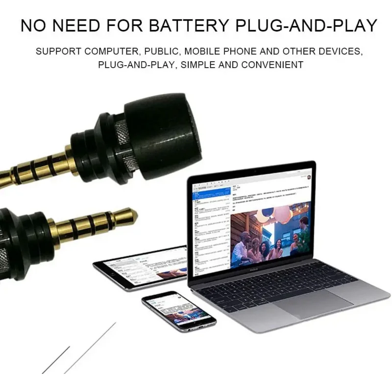 CANFON-ميكروفون مكثف صغير لأجهزة iOS ، حساسية عالية ، مثالية للبودكاست ، يوتيوب ، فيس بوك