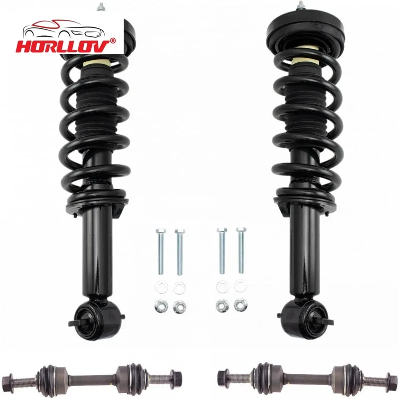 

Front Suspension Kit Shock & Spring Strut Assembly Sway Bar Stabilizer Link for 2014-2017 Ford Expedition Lincoln Navigator