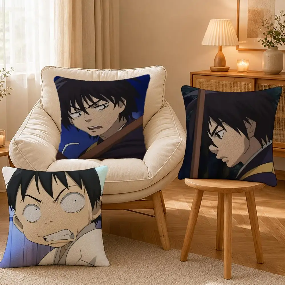 Anime Kekkaishi Magic Fantasy Cushion Cover Personalized Short Plush Soft Bedroom Sofa Home Decor Gift