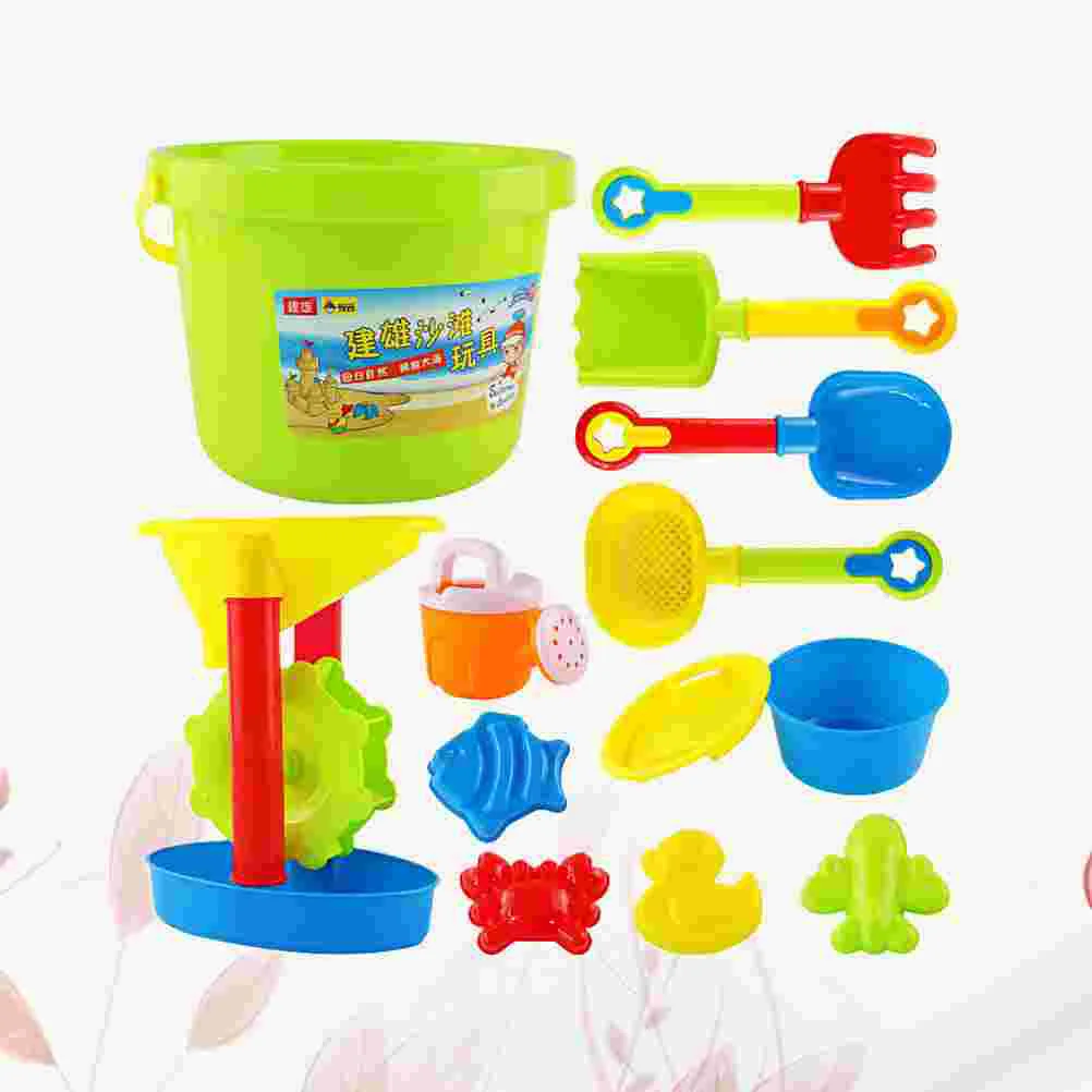 

1 Set of Plastic Beach Toys Set Sand Bucket Toy Kids Playing Toy Sand Clock Plastic Toy Sand Clock Toy