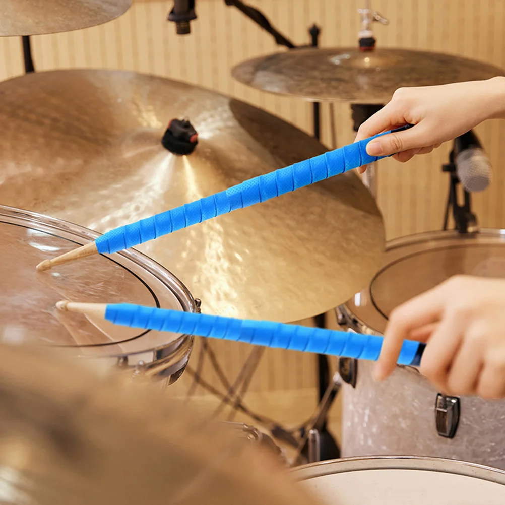 

4Pcs Drum Stick Wraps Anti Slip Tapes Shockproof Lightweight Easy to Use and Remove Drum Stick Wrap Non-Slip Tapes