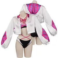 Anime Across the Spider Verse Gwen Cosplay Costume Women Summer Swimsuit Halloween Christmas COS Hoodie Coat Swimwear Clothes