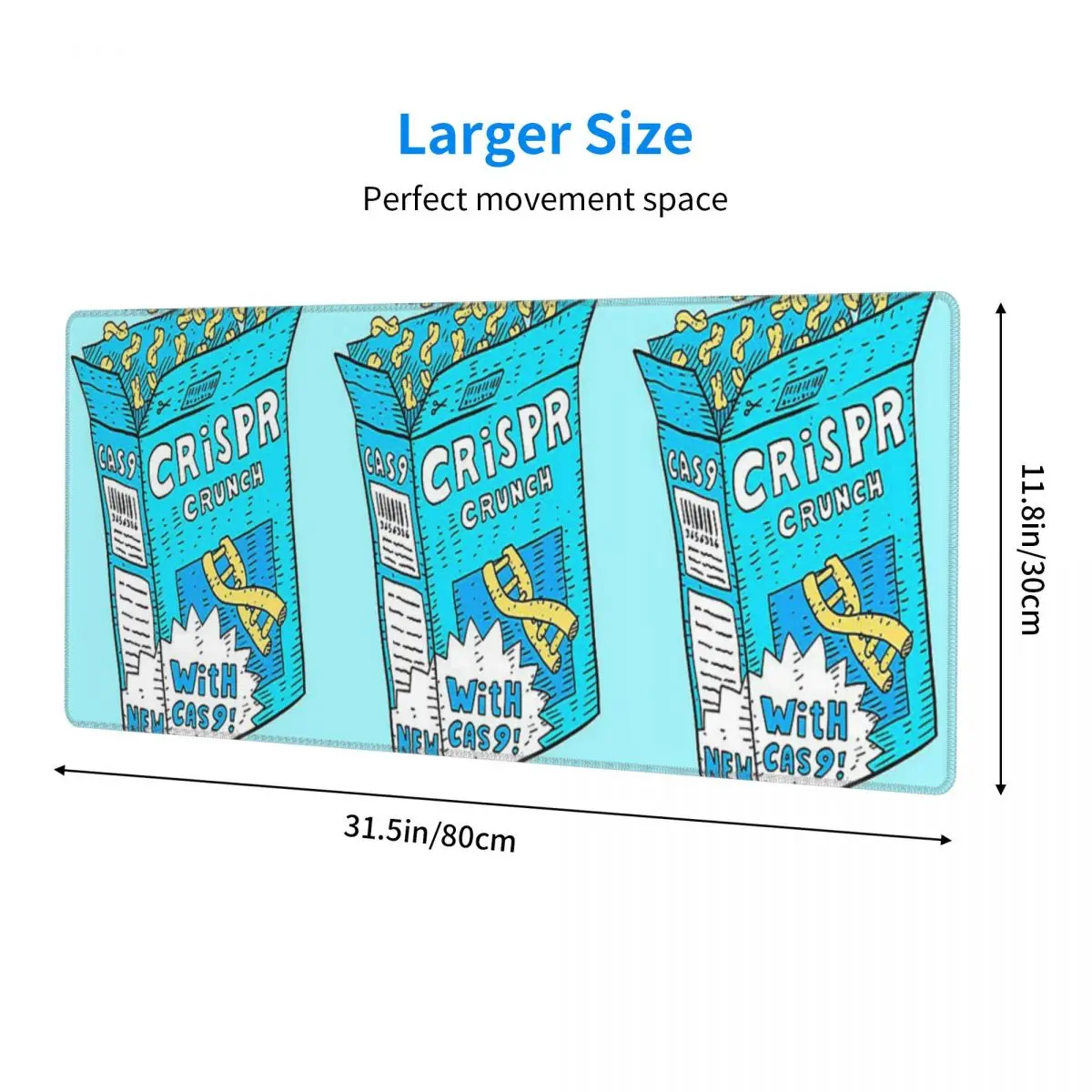 Large Mouse Pad Crispr Cas9 Gene Editing Science Cereal Dna Gamer PC Laptop Mats Keyboard Carpet Computer Gaming Office Desk Mat