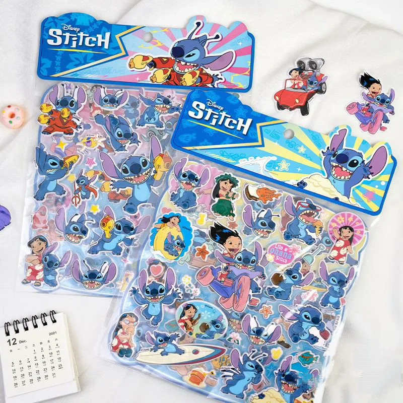 

Disney Stitch Cartoon Anime Foam Sticker 3D Reward Sticker Waterproof Graffiti Creative Diy Phone Case Decoration Birthday Gift