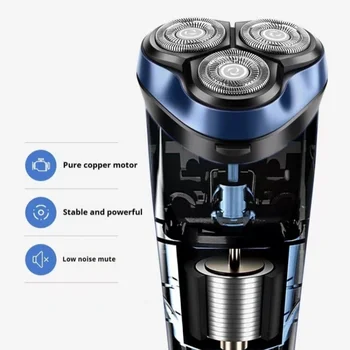 HOMEFISH Waterproof Electric Shaver Men USB Rechargeable Powerful Beard Shaving Machine…