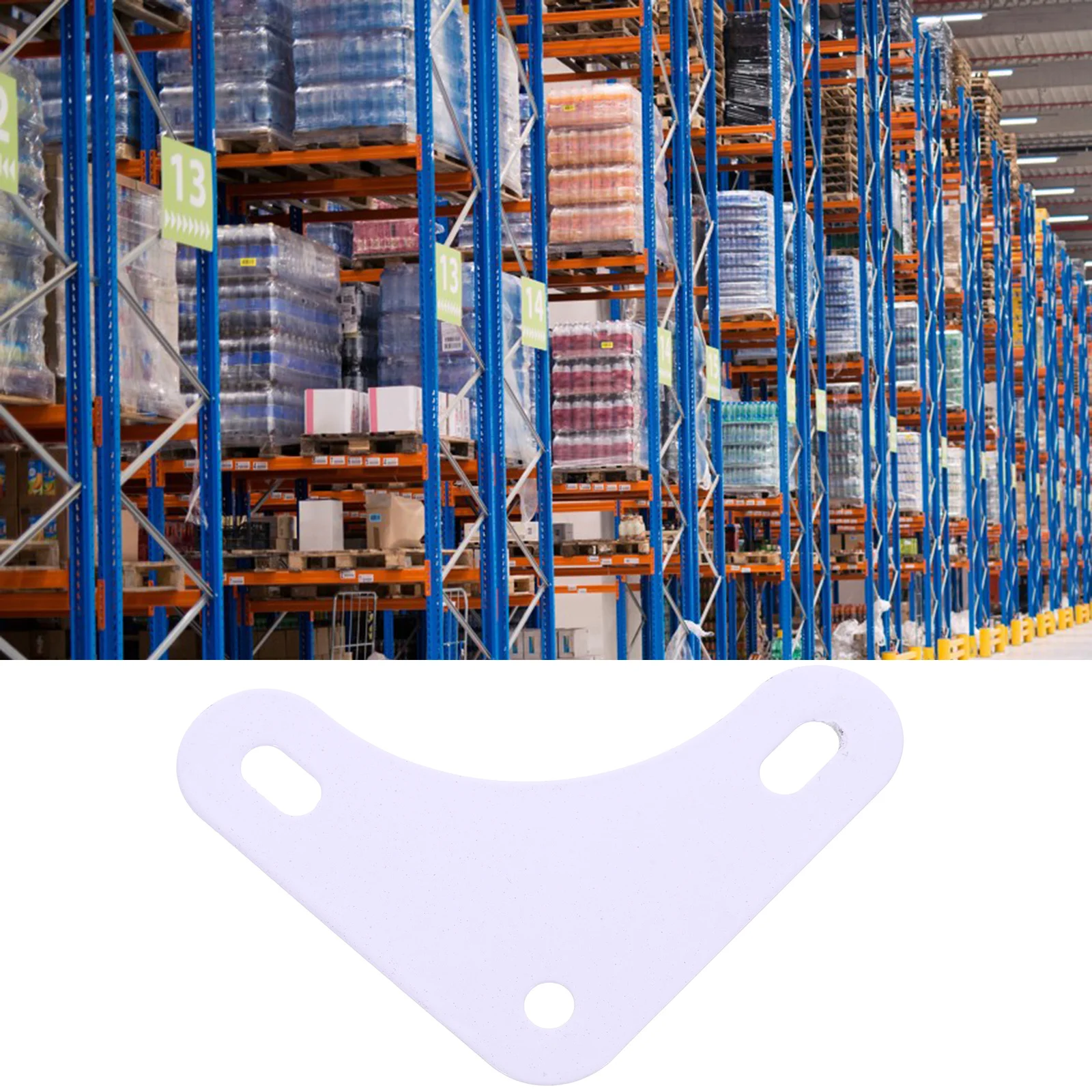 

8Pcs Heavy Duty Corner Braces Angle Steel L Brackets White Reinforced Shelving Support Flat Corner Brackets Furniture Stabilizer