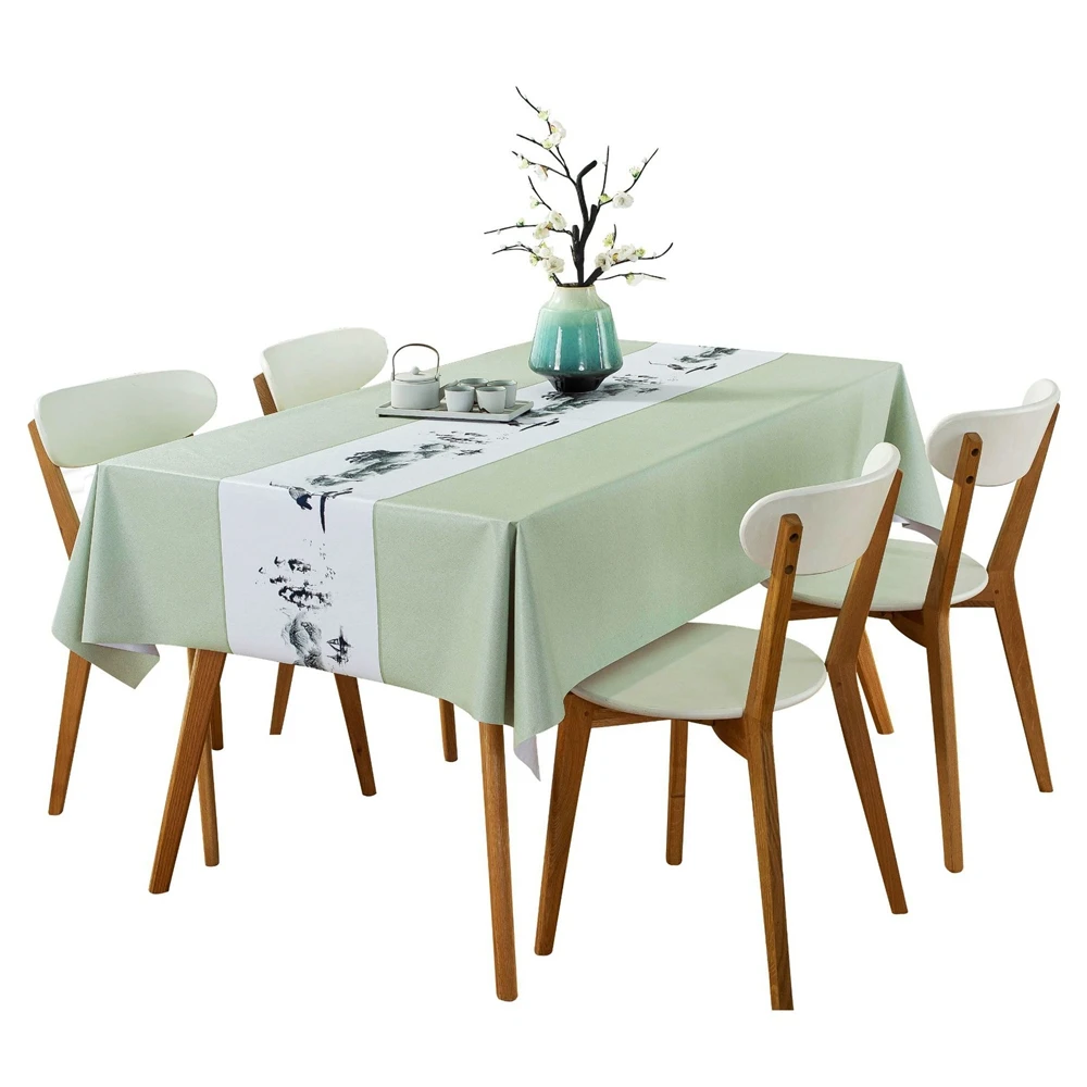 Modern Waterproof Rectangular Polyester Tablecloth Concise Style Pattern Home Decor Kitchen Living Room Wedding Party Table Cove