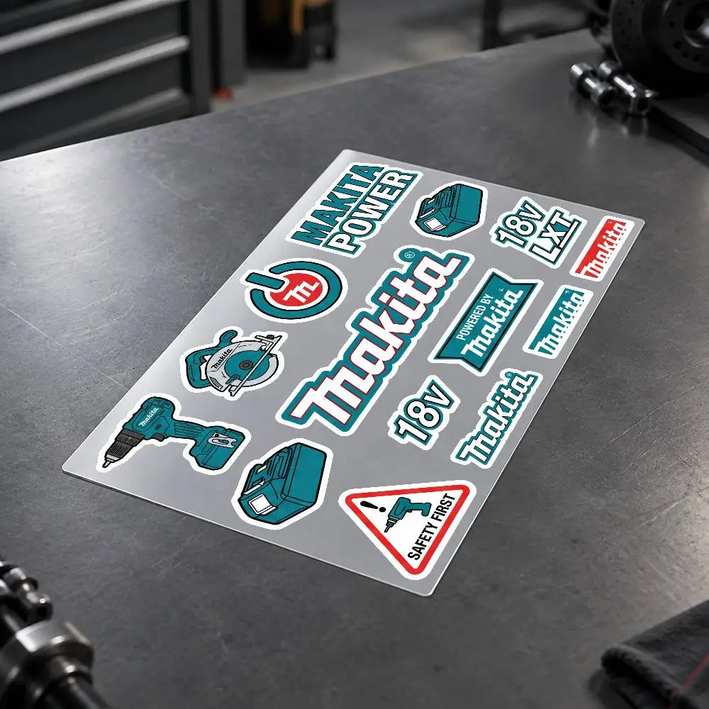 M-Makita Motorcycle Decal Sticker Kit Reflective Graphics For Helmet Tank Fairing Body Custom Bike